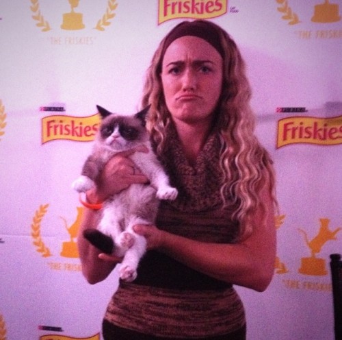 Grumpy Cat and her owner Tabatha Budesen