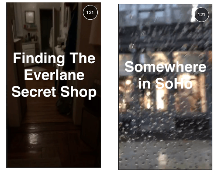 Everlane's 'secret shop' on Snapchat