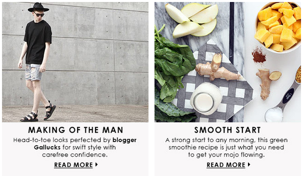 An excerpt of a Forever 21 newsletter from June, featuring menswear content.