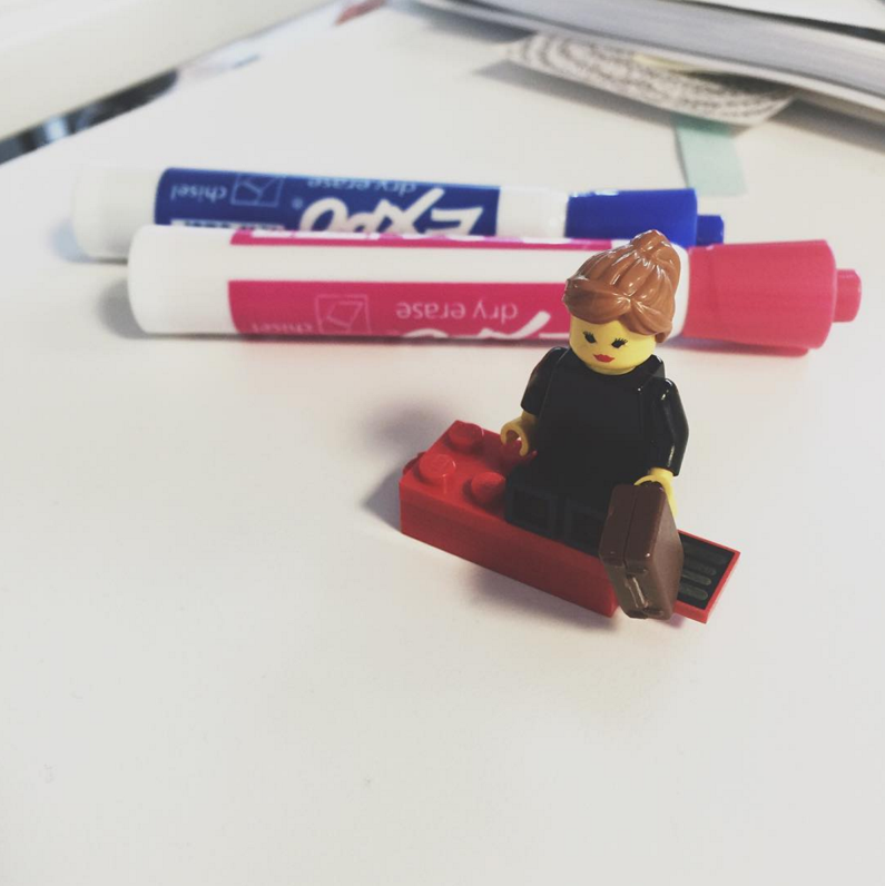 Emily's Lego "Mini Me." Photo is taken by Scott Weisbrod.