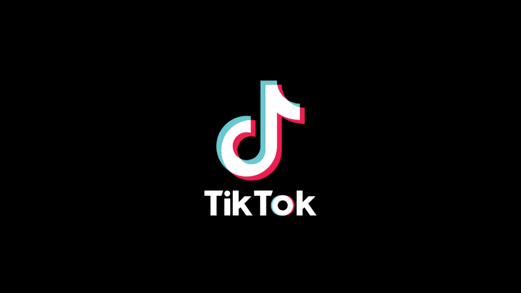 TikTok logo on a black background.