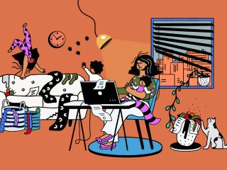 wfh stressed mom