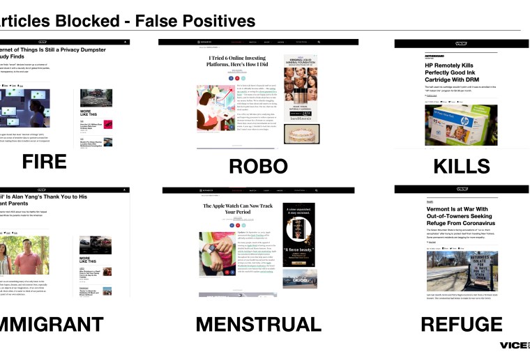 There are also false positives in safe articles that are blocked.