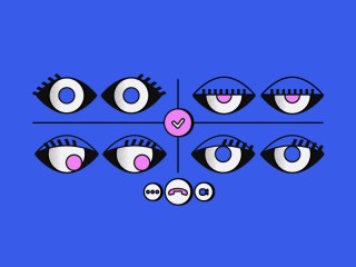 eyes working toward success