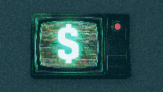 TV with dollar sign representing balancing multichannel tv advertising to create revenue.